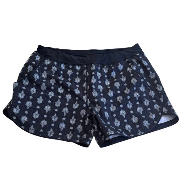 Lands' End Women's Quick Dry Swim Shorts with Panty in navy print Size 18 - Picture 1 of 12